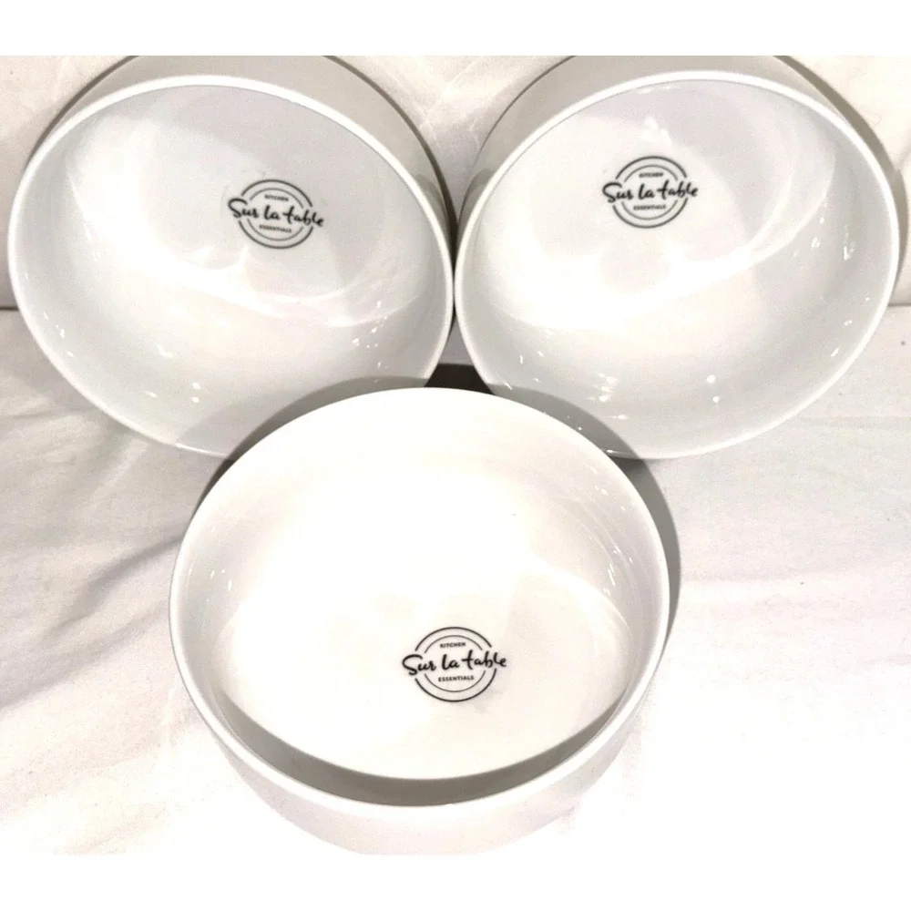 Sur La Table Fine Ceramic Cereal Bowls Set of 3  5.75